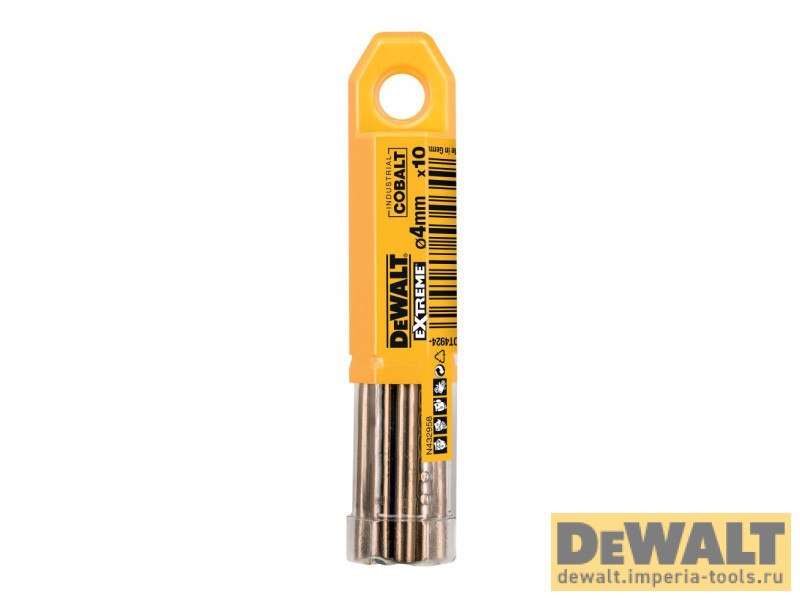 Сверло DeWALT DT4924, по металлу, 10 шт. COBALT 5%, (4 x 75 x 43) Сверло DeWALT DT4924, по металлу, 10 шт. COBALT 5%, (4 x 75 x 43)