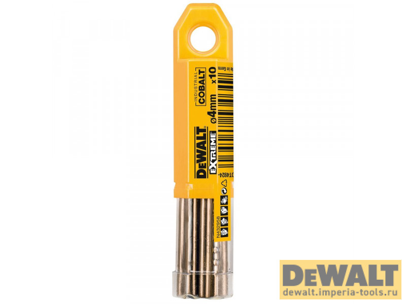 Сверло DeWALT DT4931, по металлу COBALT 5%, 5.2 x 86 x 46 мм, 10 шт. Сверло DeWALT DT4931, по металлу COBALT 5%, 5.2 x 86 x 46 мм, 10 шт.