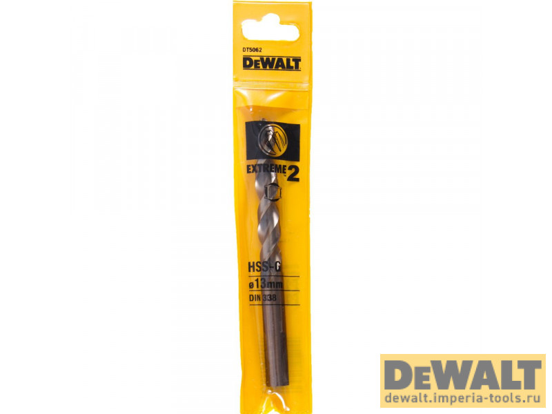 Сверло DeWALT EXTREME 2 DT5062, по металлу HSS-G, 13 x 151 x 98 мм Сверло DeWALT EXTREME 2 DT5062, по металлу HSS-G, 13 x 151 x 98 мм