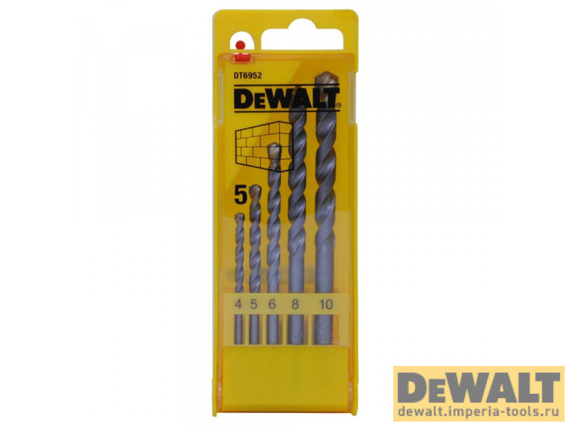 Набор DeWALT DT6952, сверла по бетону / кирпичу / камню для ударных дрелей 5 предметов Набор DeWALT DT6952, сверла по бетону / кирпичу / камню для ударных дрелей 5 предметов