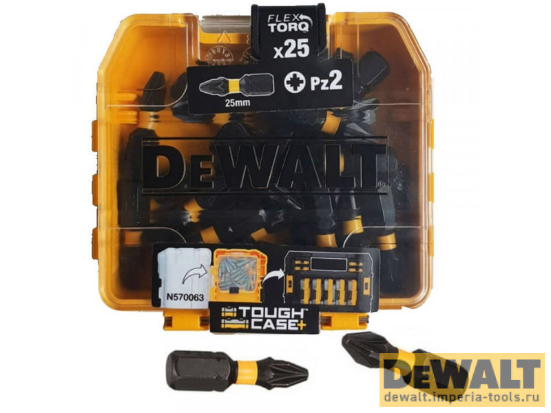 Набор бит DeWALT EXTREME DT70556T, FlexTorq PZ2 25 мм, 25 шт. в кейсе Набор бит DeWALT EXTREME DT70556T, FlexTorq PZ2 25 мм, 25 шт. в кейсе
