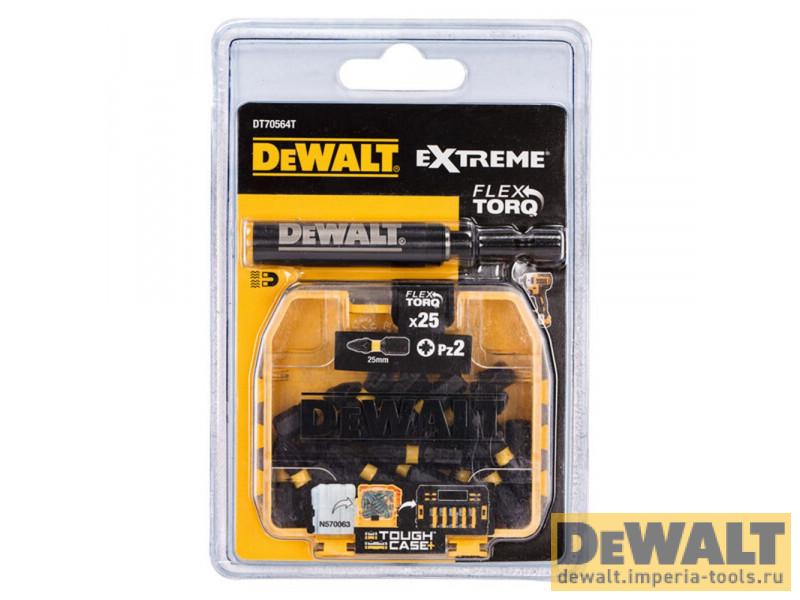 Биты DeWALT DT70564T, PZ2 25 мм, 25 шт. в кейсе Биты DeWALT DT70564T, PZ2 25 мм, 25 шт. в кейсе