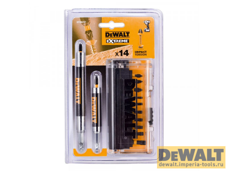 Набор бит DeWALT EXTREME IMPACT TORSION DT70574T, 25 мм, в тонком карманном чехле, 14 шт. Набор бит DeWALT EXTREME IMPACT TORSION DT70574T, 25 мм, в тонком карманном чехле, 14 шт.