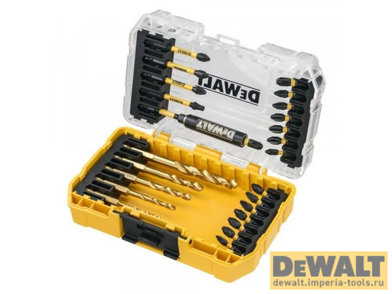 Набор бит, насадок и сверл в кейсе DeWALT DT70749T, FLEXTORQ 25 предметов Набор бит, насадок и сверл в кейсе DeWALT DT70749T, FLEXTORQ 25 предметов