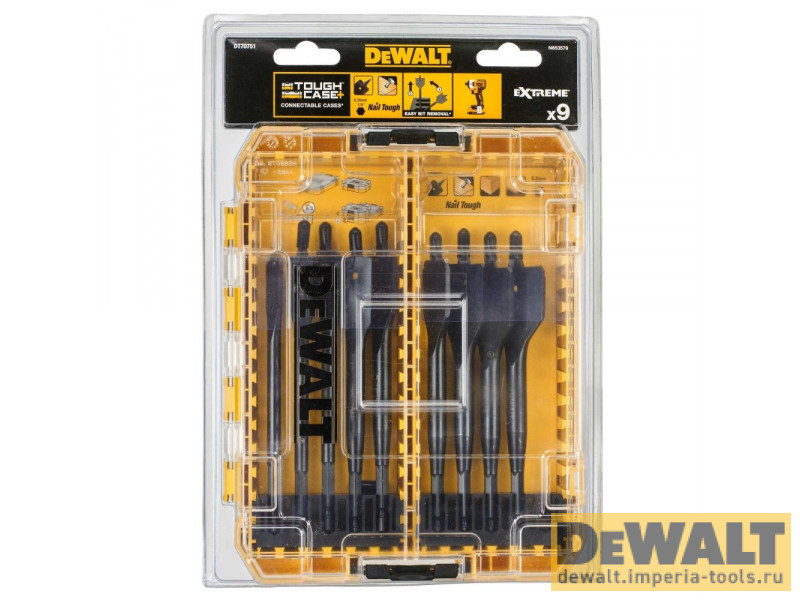 Набор сверл DeWALT DT70751 перьевых IMPACT 12-32мм, 8шт