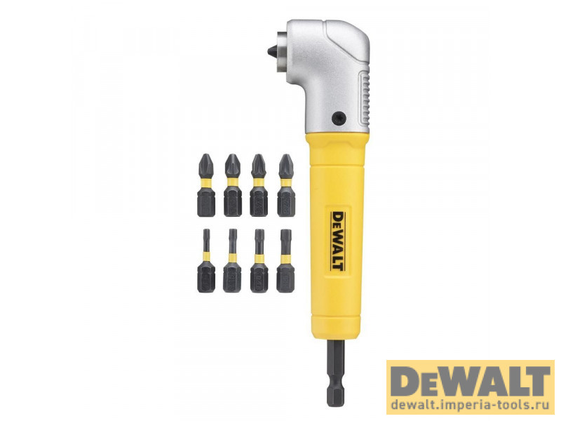 Угловая насадка ударная DeWALT DT71517T, IMPACT + биты, 9 шт. Угловая насадка ударная DeWALT DT71517T, IMPACT + биты, 9 шт.