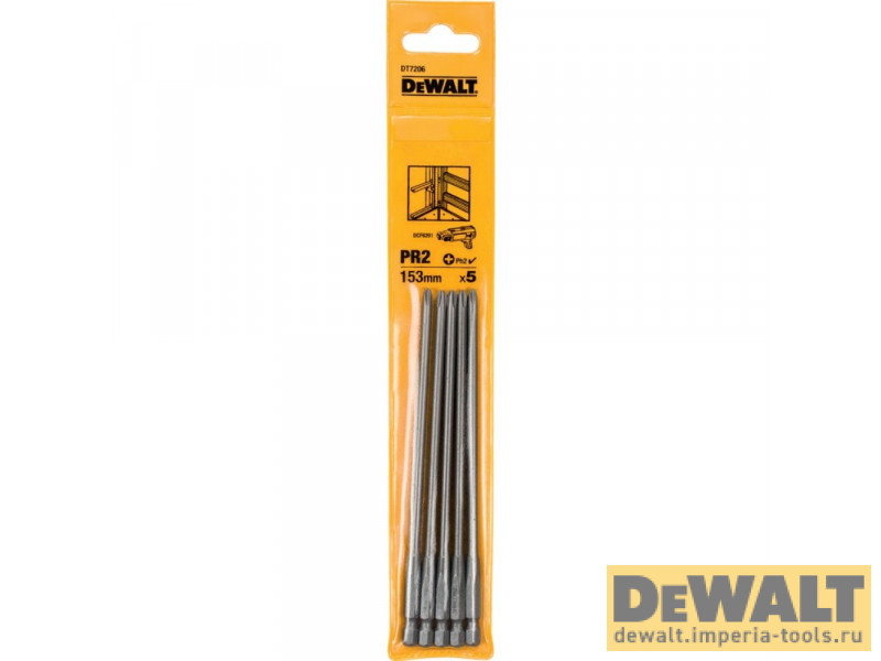 Бита (5 шт.) 153мм DeWALT DT7206, PR2 для DCF6201