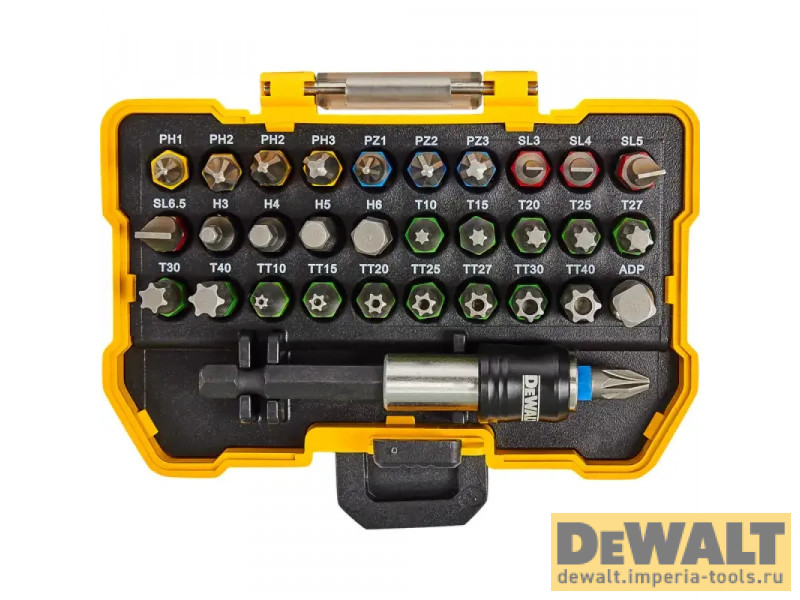 Набор бит DeWALT DT7969, HIGH PERFORMANCE, 25 мм, 32 предмета Набор бит DeWALT DT7969, HIGH PERFORMANCE, 25 мм, 32 предмета