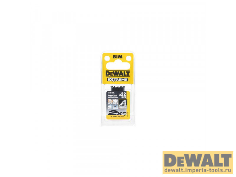 Коронка биметаллическая DeWALT DT8122L, COBALT 8%, M42 22 x 37 мм