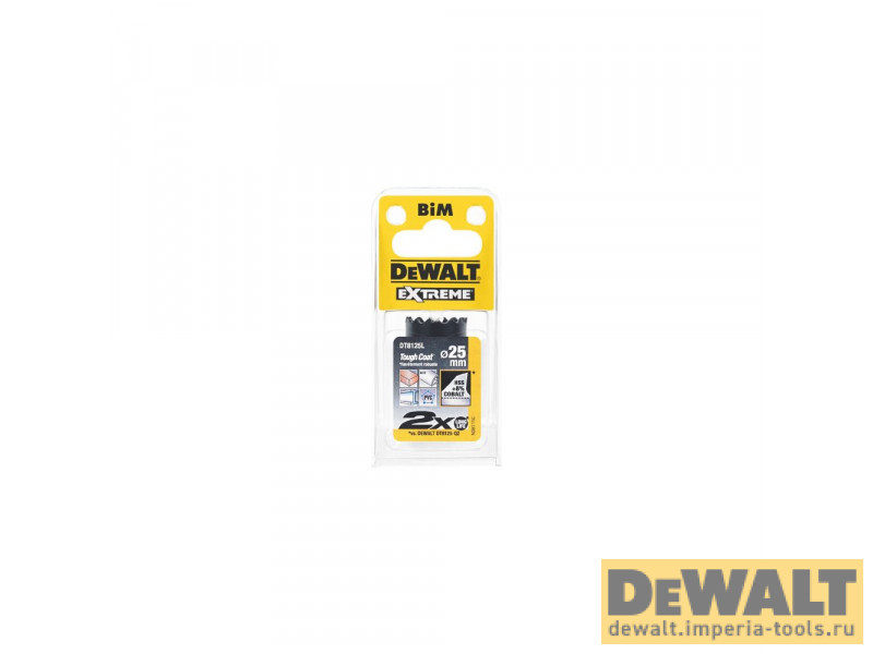 Коронка биметаллическая DeWALT DT8125L, COBALT 8%, M42 25 x 37 мм