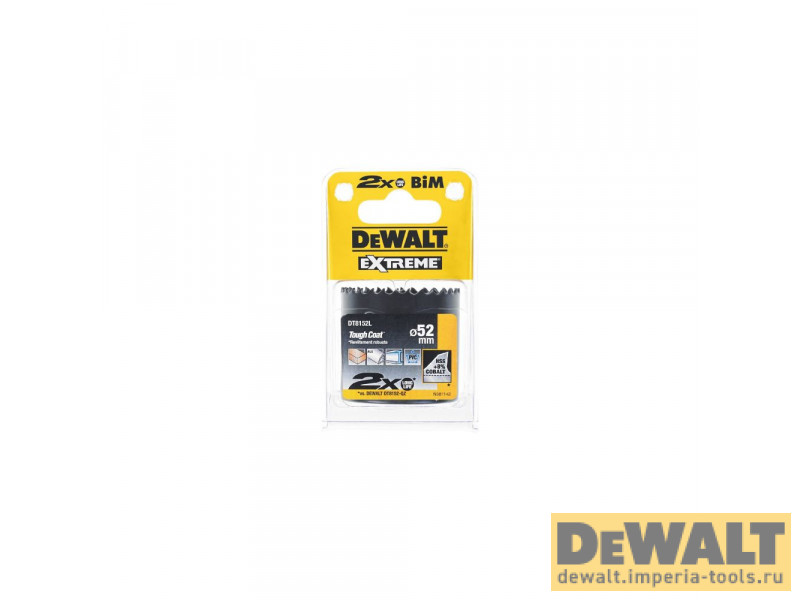 Коронка биметаллическая DeWALT DT8152L, COBALT 8%, M42 52 x 46 мм