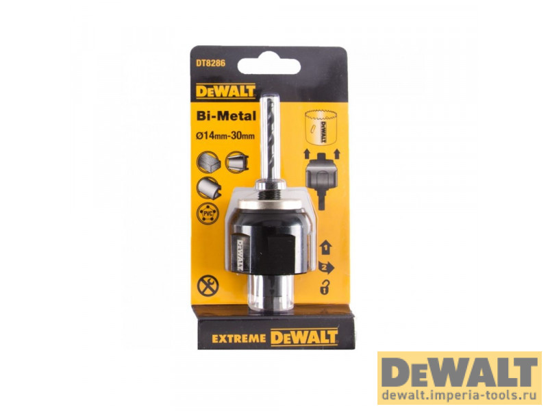Держатель для биметаллических коронок DeWALT EXTREME DT8286, 14–30 мм
