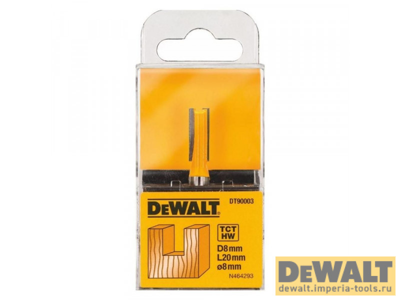 Фреза пазовая DeWALT DT90003 Z2 HM 8мм, d8мм, рабочая длина 20/общая длина 55 мм Фреза пазовая DeWALT DT90003 Z2 HM 8мм, d8мм, рабочая длина 20/общая длина 55 мм
