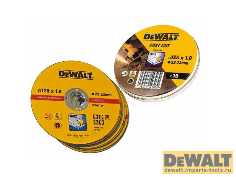 Упаковка отрезных дисков DeWALT DT3507-QZ