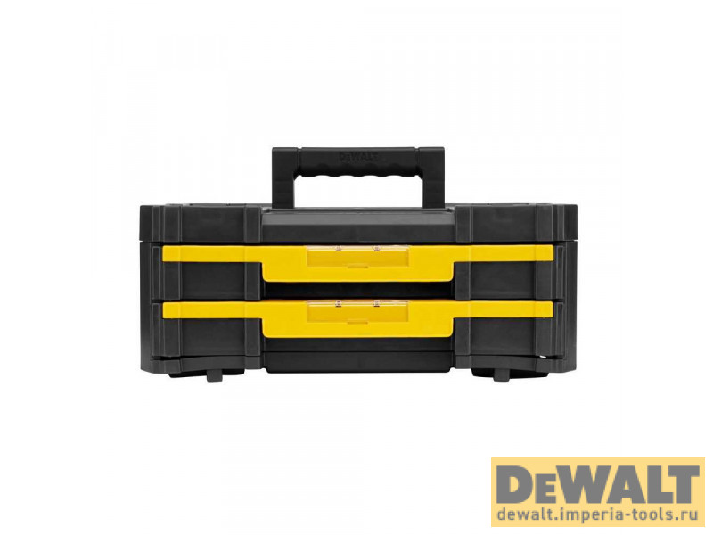 Ящик для инструмента DeWALT TSTAK, (TSTAK IV) DWST1-70706, c 2-мя мелкими выдвижными секциями модульной системы хранения Ящик для инструмента DeWALT TSTAK, (TSTAK IV) DWST1-70706, c 2-мя мелкими выдвижными секциями модульной системы хранения