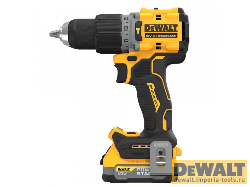 Аккумуляторная ударная бесщеточная дрель-шуруповерт DeWALT, 18 В, 2000 об/мин, 34000 уд/мин, с АКБ 1.7 Ач и ЗУ, в кейсе TSTAK, DCD805E1T Аккумуляторная ударная бесщеточная дрель-шуруповерт DeWALT, 18 В, 2000 об/мин, 34000 уд/мин, с АКБ 1.7 Ач и ЗУ, в кейсе TSTAK, DCD805E1T