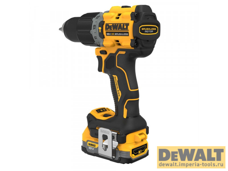 Аккумуляторная ударная бесщеточная дрель-шуруповерт DeWALT, 18 В, 2000 об/мин, 34000 уд/мин, с АКБ 1.7 Ач и ЗУ, в кейсе TSTAK, DCD805E1T Аккумуляторная ударная бесщеточная дрель-шуруповерт DeWALT, 18 В, 2000 об/мин, 34000 уд/мин, с АКБ 1.7 Ач и ЗУ, в кейсе TSTAK, DCD805E1T