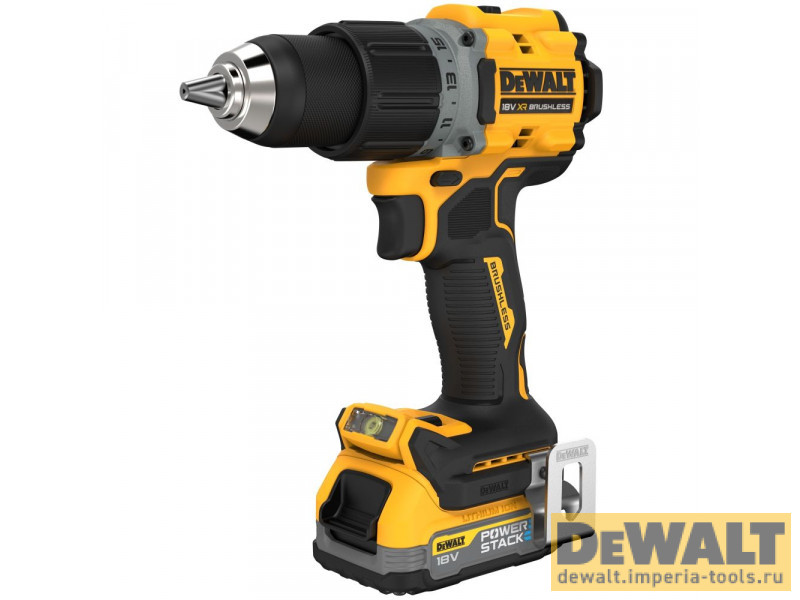 Аккумуляторная безударная бесщеточная дрель-шуруповерт DeWALT DCD800E1T, 18 В, PowerStack 1.7Ач Аккумуляторная безударная бесщеточная дрель-шуруповерт DeWALT DCD800E1T, 18 В, PowerStack 1.7Ач