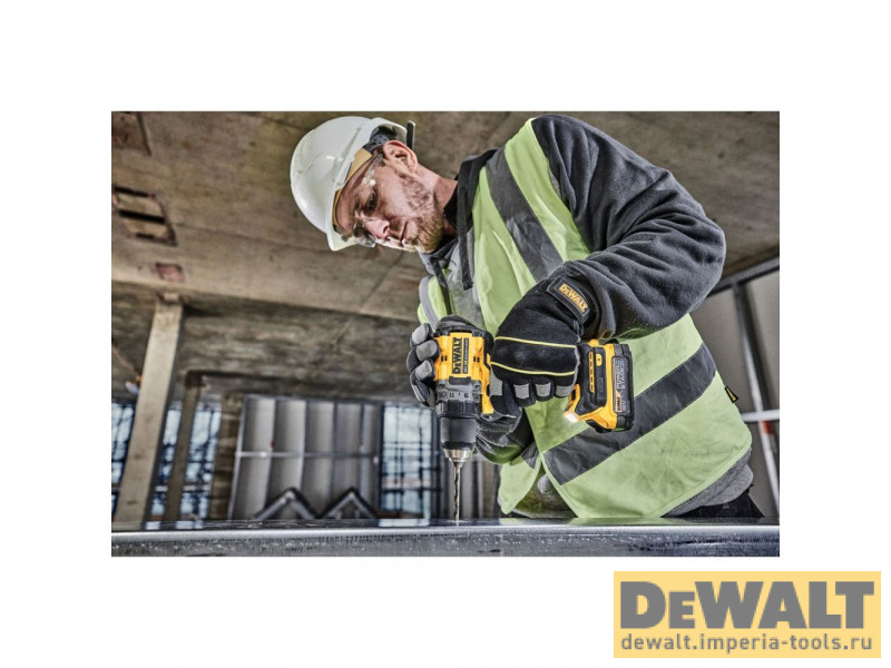Аккумуляторная безударная бесщеточная дрель-шуруповерт DeWALT DCD800E1T, 18 В, PowerStack 1.7Ач Аккумуляторная безударная бесщеточная дрель-шуруповерт DeWALT DCD800E1T, 18 В, PowerStack 1.7Ач