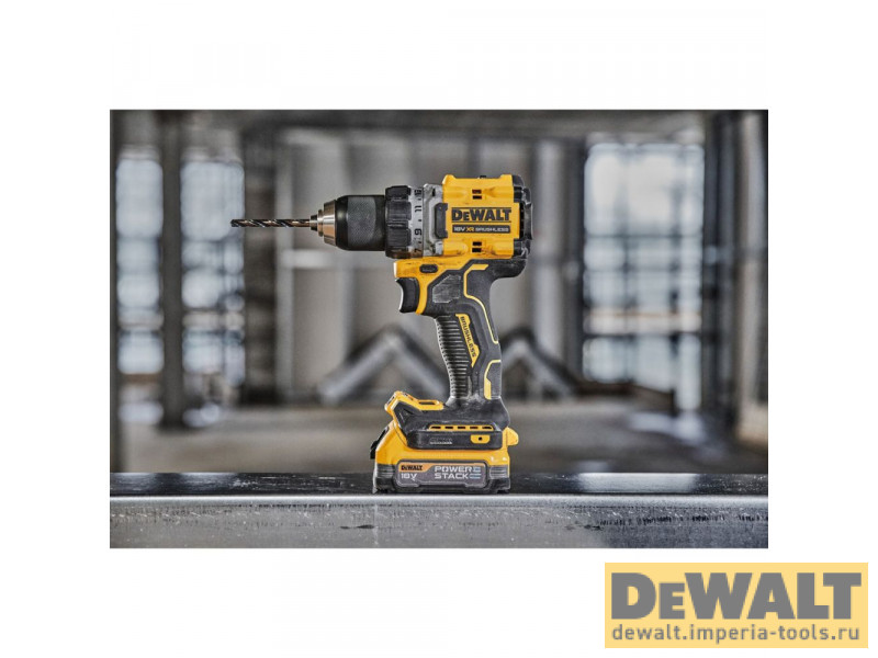 Аккумуляторная безударная бесщеточная дрель-шуруповерт DeWALT DCD800E1T, 18 В, PowerStack 1.7Ач Аккумуляторная безударная бесщеточная дрель-шуруповерт DeWALT DCD800E1T, 18 В, PowerStack 1.7Ач