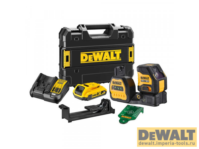 Лазерный построитель плоскостей, зеленый DeWALT DCE088D1G18 12В/18В Лазерный построитель плоскостей, зеленый DeWALT DCE088D1G18 12В/18В