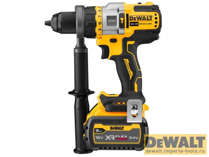 Ударная дрель-шуруповерт DeWALT DCD999X1, АКБ 9 Ач и ЗУ Ударная дрель-шуруповерт DeWALT DCD999X1, АКБ 9 Ач и ЗУ