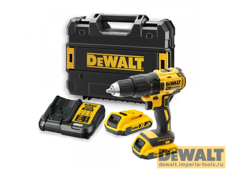 Аккумуляторная безударная бесщеточная дрель-шуруповерт DeWALT DCD777D2T, 18 В, XR Аккумуляторная безударная бесщеточная дрель-шуруповерт DeWALT DCD777D2T, 18 В, XR