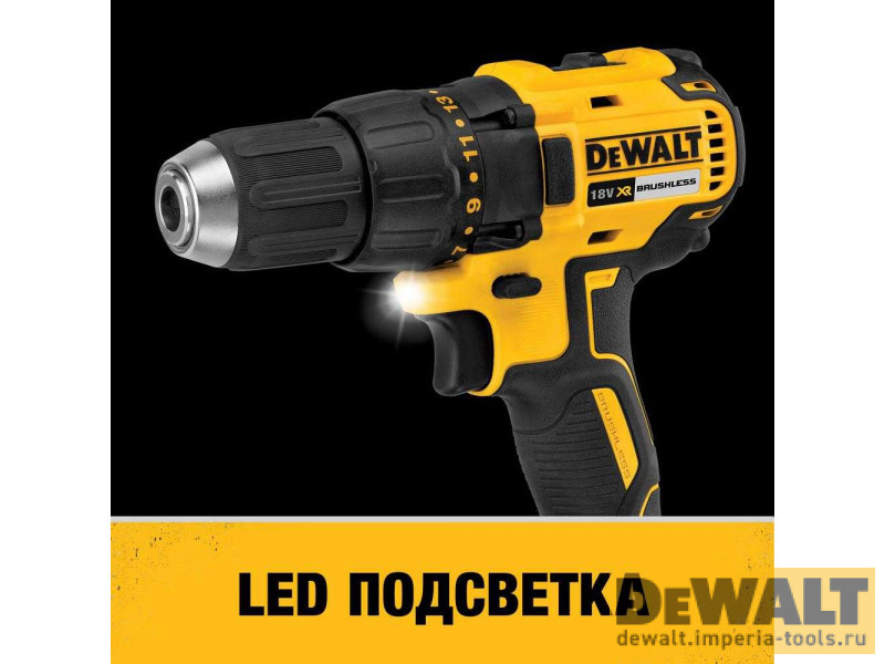 Аккумуляторная безударная бесщеточная дрель-шуруповерт DeWALT DCD777D2T, 18 В, XR Аккумуляторная безударная бесщеточная дрель-шуруповерт DeWALT DCD777D2T, 18 В, XR