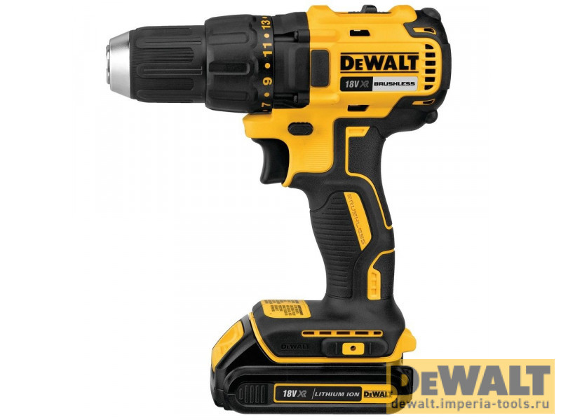 Аккумуляторная безударная бесщеточная дрель-шуруповерт DeWALT DCD777D2T, 18 В, XR Аккумуляторная безударная бесщеточная дрель-шуруповерт DeWALT DCD777D2T, 18 В, XR