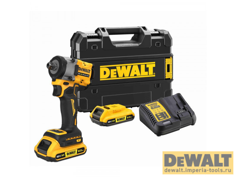 Аккумуляторный бесщеточный гайковерт DeWALT, 18 В, 610 Нм, 2500 об/мин, 3550 уд/мин, c 2 АКБ 2 Ач и ЗУ, в кейсе, DCF922D2T Аккумуляторный бесщеточный гайковерт DeWALT, 18 В, 610 Нм, 2500 об/мин, 3550 уд/мин, c 2 АКБ 2 Ач и ЗУ, в кейсе, DCF922D2T