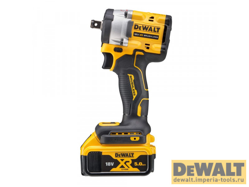 Аккумуляторный бесщеточный гайковерт DeWALT, 18 В, 610 Нм, 2500 об/мин, 3550 уд/мин, с 2 АКБ 5 Ач и ЗУ, в кейсе, DCF921P2T Аккумуляторный бесщеточный гайковерт DeWALT, 18 В, 610 Нм, 2500 об/мин, 3550 уд/мин, с 2 АКБ 5 Ач и ЗУ, в кейсе, DCF921P2T