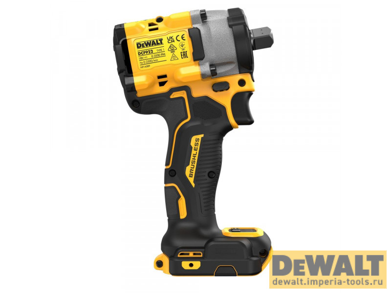Аккумуляторный бесщеточный гайковерт DeWALT, 18 В, 610 Нм, 2500 об/мин, 3550 уд/мин, без АКБ и ЗУ, в кейсе TSTAK, DCF922NT Аккумуляторный бесщеточный гайковерт DeWALT, 18 В, 610 Нм, 2500 об/мин, 3550 уд/мин, без АКБ и ЗУ, в кейсе TSTAK, DCF922NT