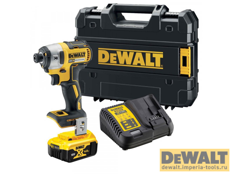 Аккумуляторный бесщеточный шуруповерт DeWALT DCF887M1, 18 В, с АКБ и ЗУ, в кейсе Аккумуляторный бесщеточный шуруповерт DeWALT DCF887M1, 18 В, с АКБ и ЗУ, в кейсе