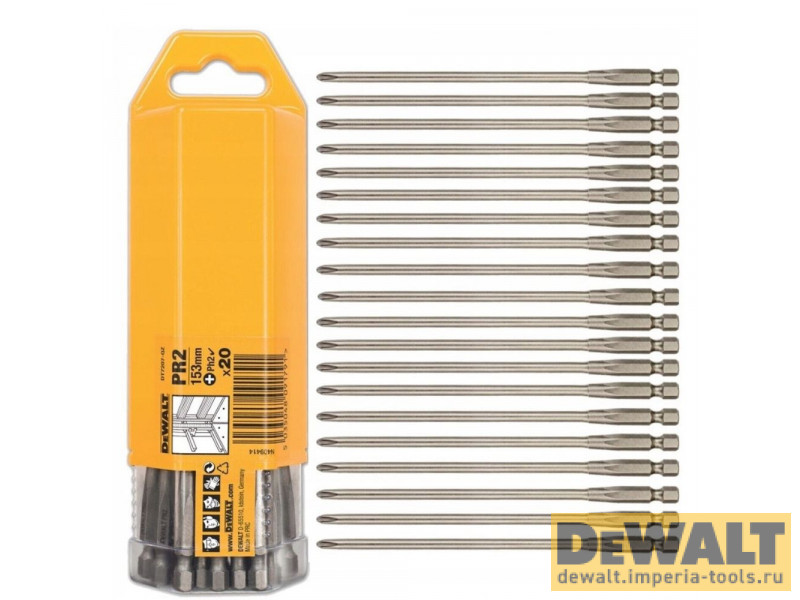 Бита DEWALT, PH2, 153 мм, 20 шт., DT7207