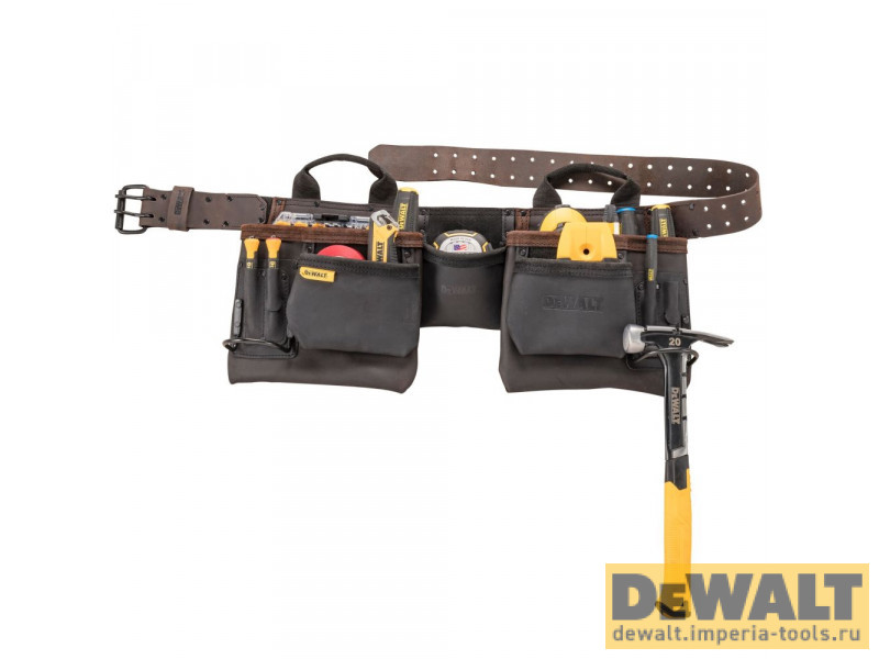 Кожаный ремень DEWALT с навесными сумками, DWST50112-1 Кожаный ремень DEWALT с навесными сумками, DWST50112-1