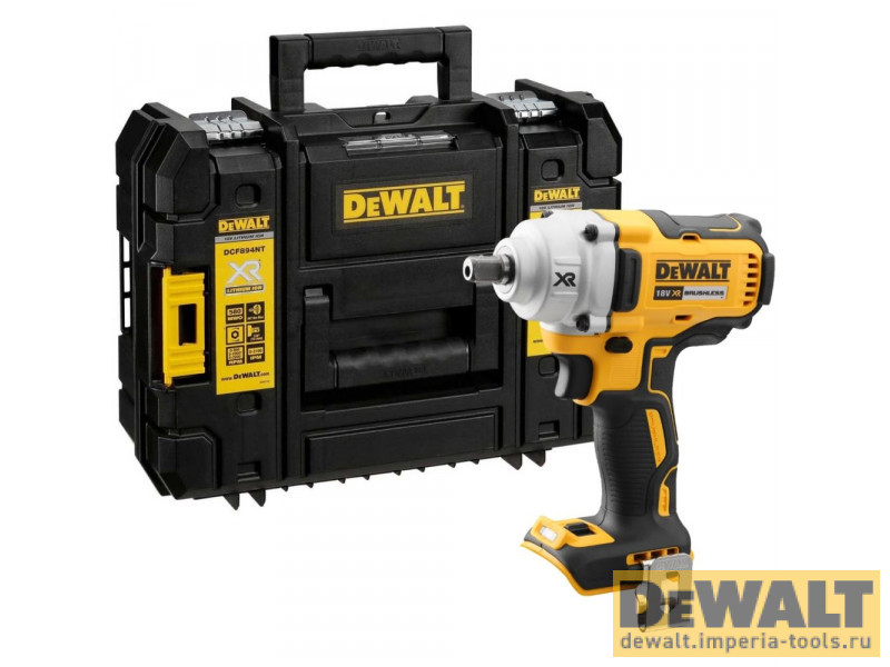 Аккумуляторный гайковерт DEWALT DCF894NT, 18 В, 447 Нм, 3100 уд/мин, без АКБ и ЗУ, в кейсе TSTAK Аккумуляторный гайковерт DEWALT DCF894NT, 18 В, 447 Нм, 3100 уд/мин, без АКБ и ЗУ, в кейсе TSTAK