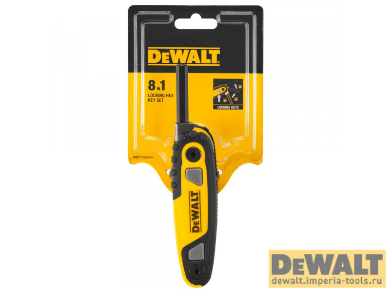 Набор шестигранных ключей DEWALT DWHT0-70263, 1.5-8 мм, 8 шт. Набор шестигранных ключей DEWALT DWHT0-70263, 1.5-8 мм, 8 шт.