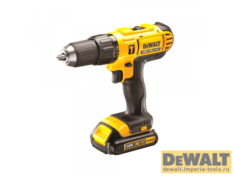 Аккумуляторная ударная Дрель-шуруповерт DeWALT DCD776S2, 300 Вт, 18 В, XR Аккумуляторная ударная Дрель-шуруповерт DeWALT DCD776S2, 300 Вт, 18 В, XR
