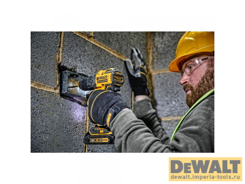 Аккумуляторная бесщеточная дрель-шуруповерт DeWALT, 18 В, 1650 об/мин, с 2 АКБ 1.5 Ач и ЗУ, в кейсе TSTAK, DCD708S2T