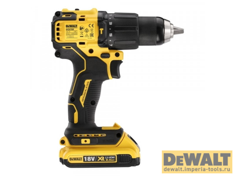 Компактная ударная дрель-шуруповёрт DeWALT DCD709S2T Компактная ударная дрель-шуруповёрт DeWALT DCD709S2T