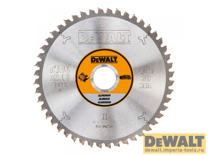 Пильный диск DeWALT METAL CUTTING DT1912, 190/30 мм.