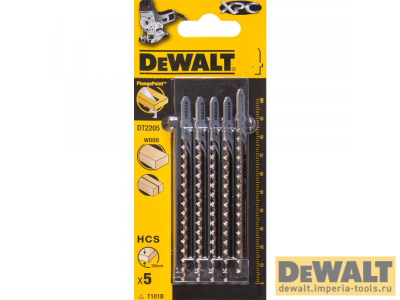 Пилка для лобзика DeWALT EXTREME PRECISION CUT DT2205, по дереву из высокоуглеродистой стали, HCS, 100 x 75 x 2.5 x 30 мм, T101B, 5 шт. Пилка для лобзика DeWALT EXTREME PRECISION CUT DT2205, по дереву из высокоуглеродистой стали, HCS, 100 x 75 x 2.5 x 30 мм, T101B, 5 шт.