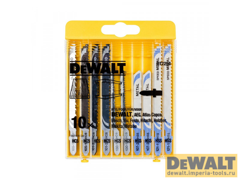 Пилки для лобзика по металлу/дереву DeWALT DT2294, 10 шт. Пилки для лобзика по металлу/дереву DeWALT DT2294, 10 шт.