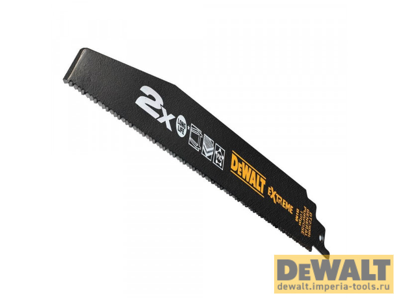 Полотно универсальное для сабельных пил биметаллическое DeWALT DT2308L, BiM, 228 x 2.5 мм, S1120СF, 5 шт.
