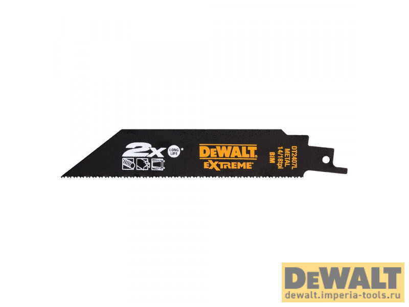 Полотно DeWALT DT2407L, по металлу для сабельных пил биметаллическое, BiM, 152 x 1.4-1.8 мм, S936BEF, 5 шт.